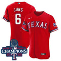 MLB Josh Jung Texas World Series Champions Red Jersey - Red
