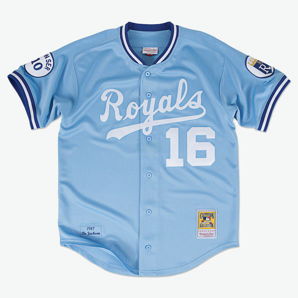 MLB Kansas City Royals Light Blue Kansas City 1987 Jersey