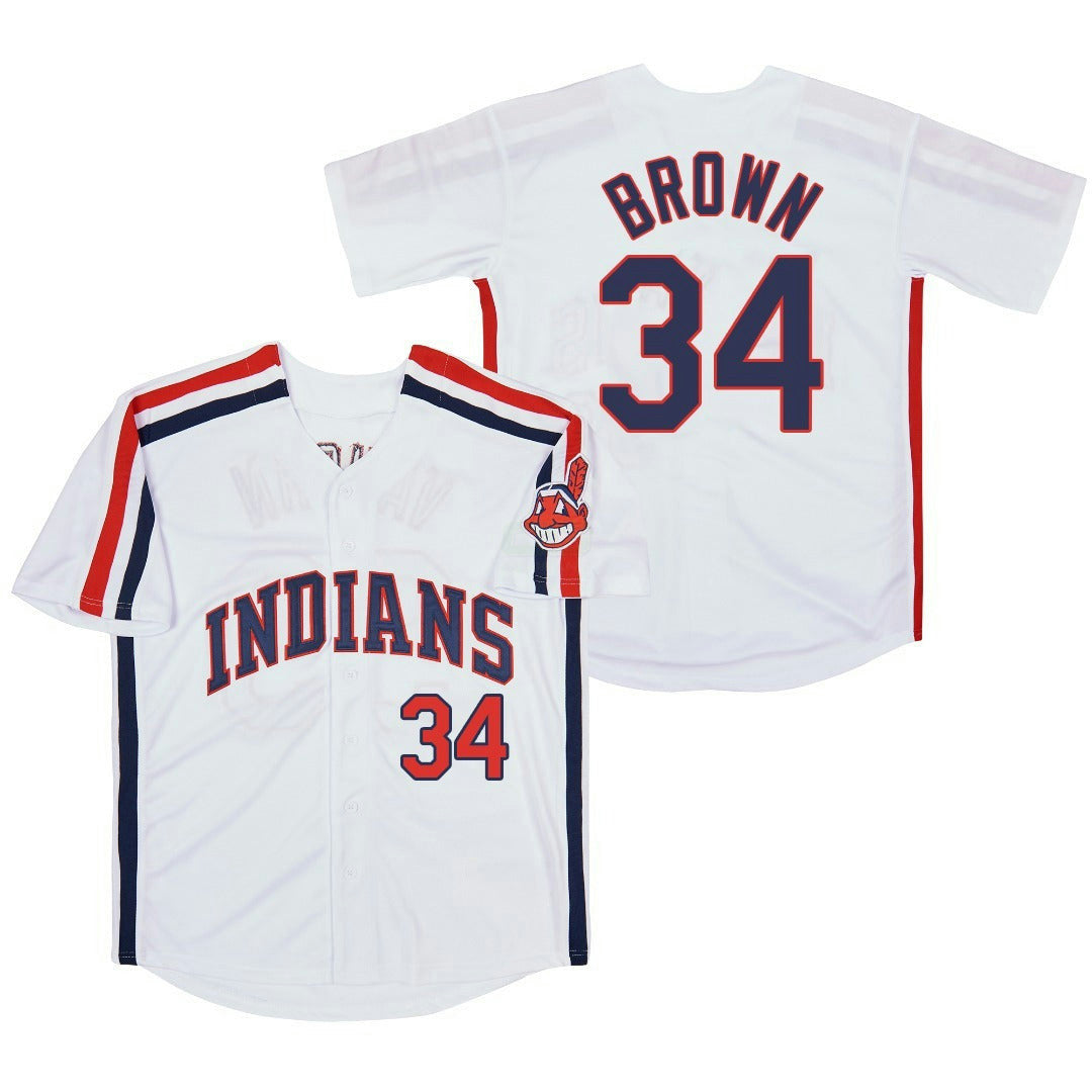 MLB Lou Brown Indians Jersey (ships in 3-6 weeks) - White