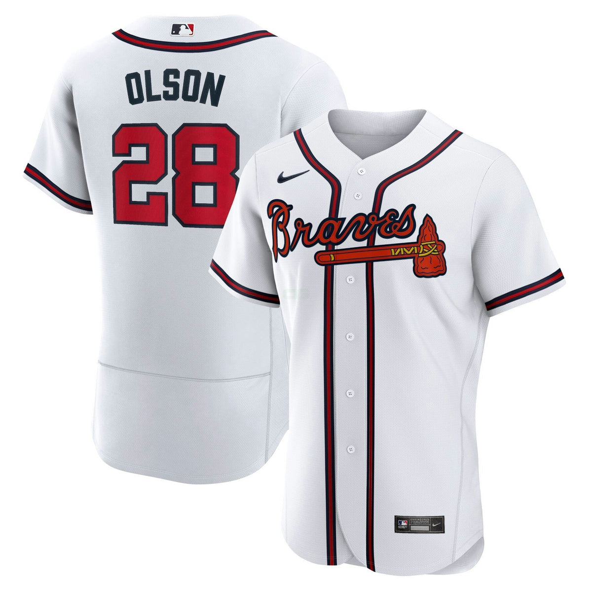 MLB Matt Olson Atlanta White Home Jersey - White
