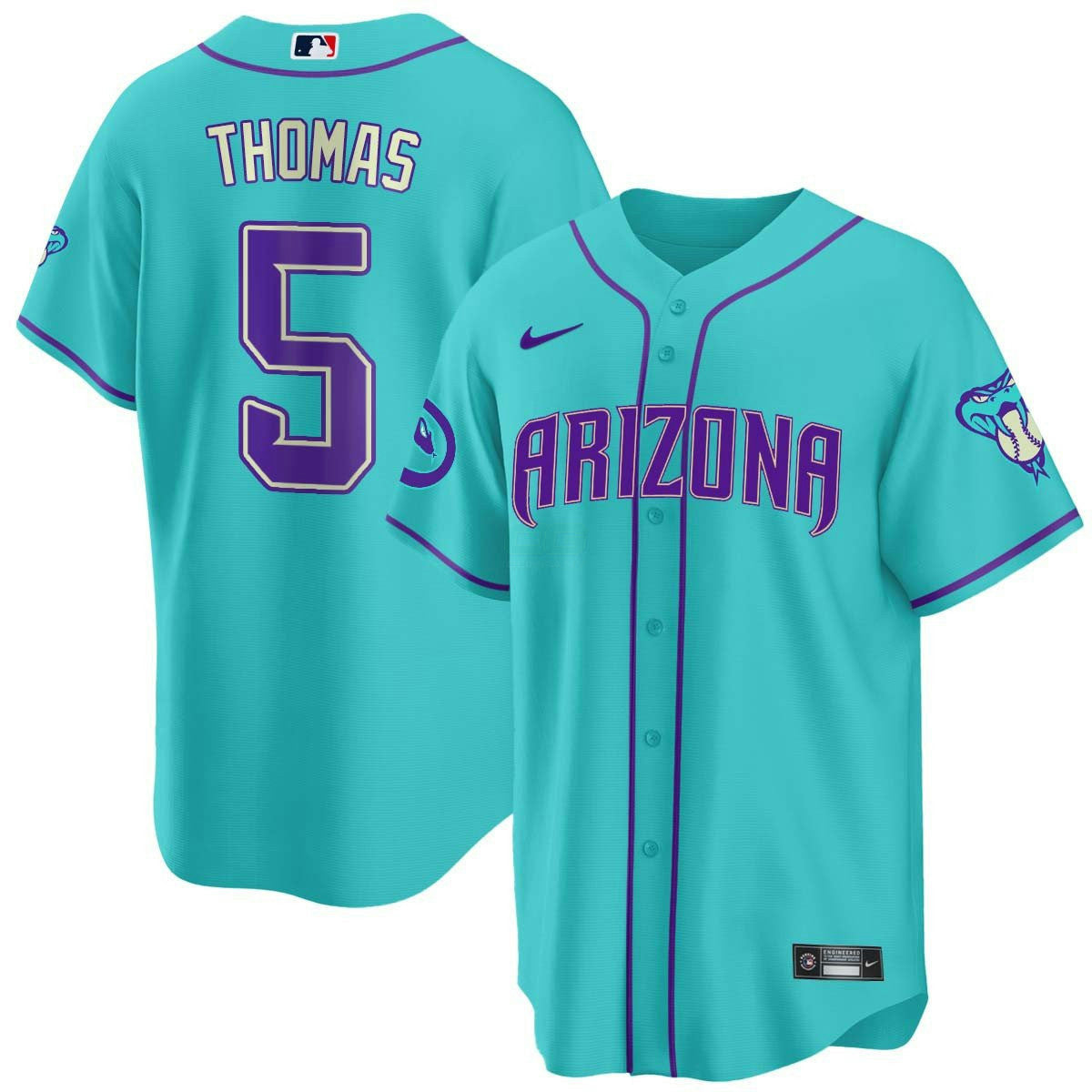 MLB Men’s 2024 Arizona Blue-Teal Purple Jersey