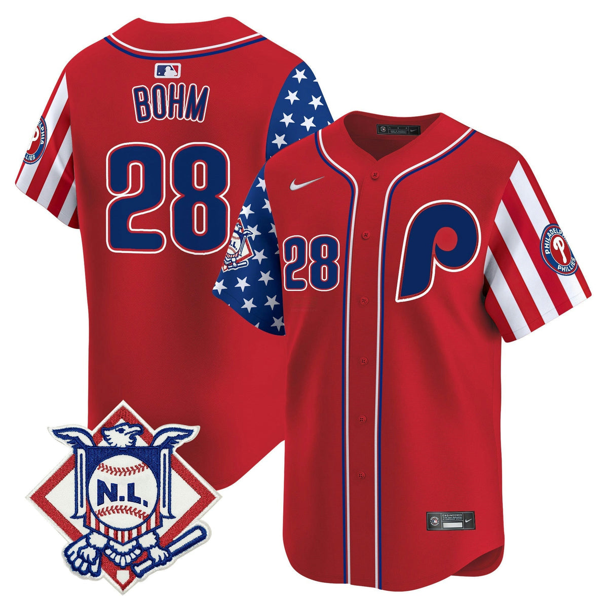MLB Philadelphia Phillies Men’s 2024 Fourth of July Vapor Premier Limited Jersey