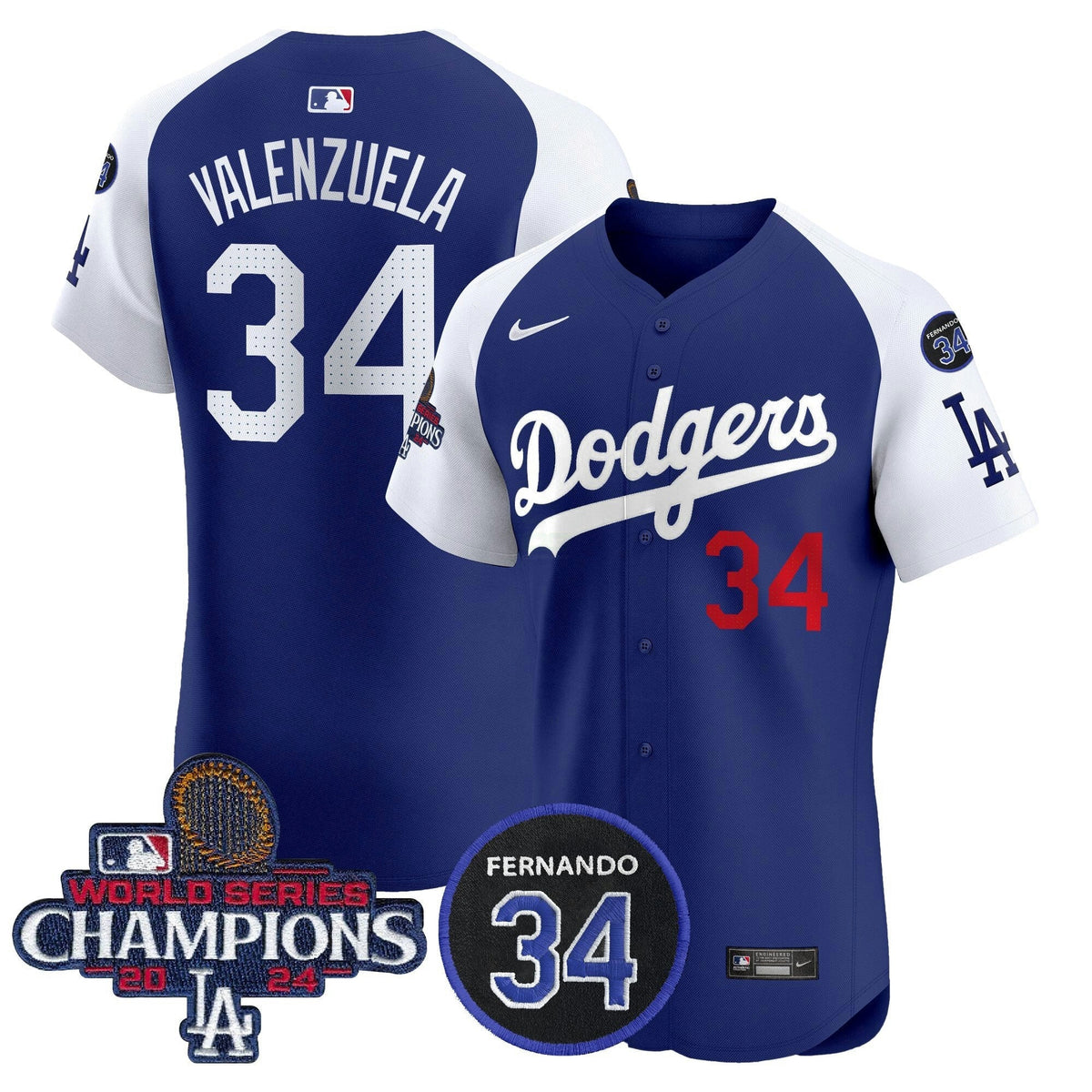 MLB Men’s 2024 World Series Champions Patch Vapor Premier Elite Jersey V2