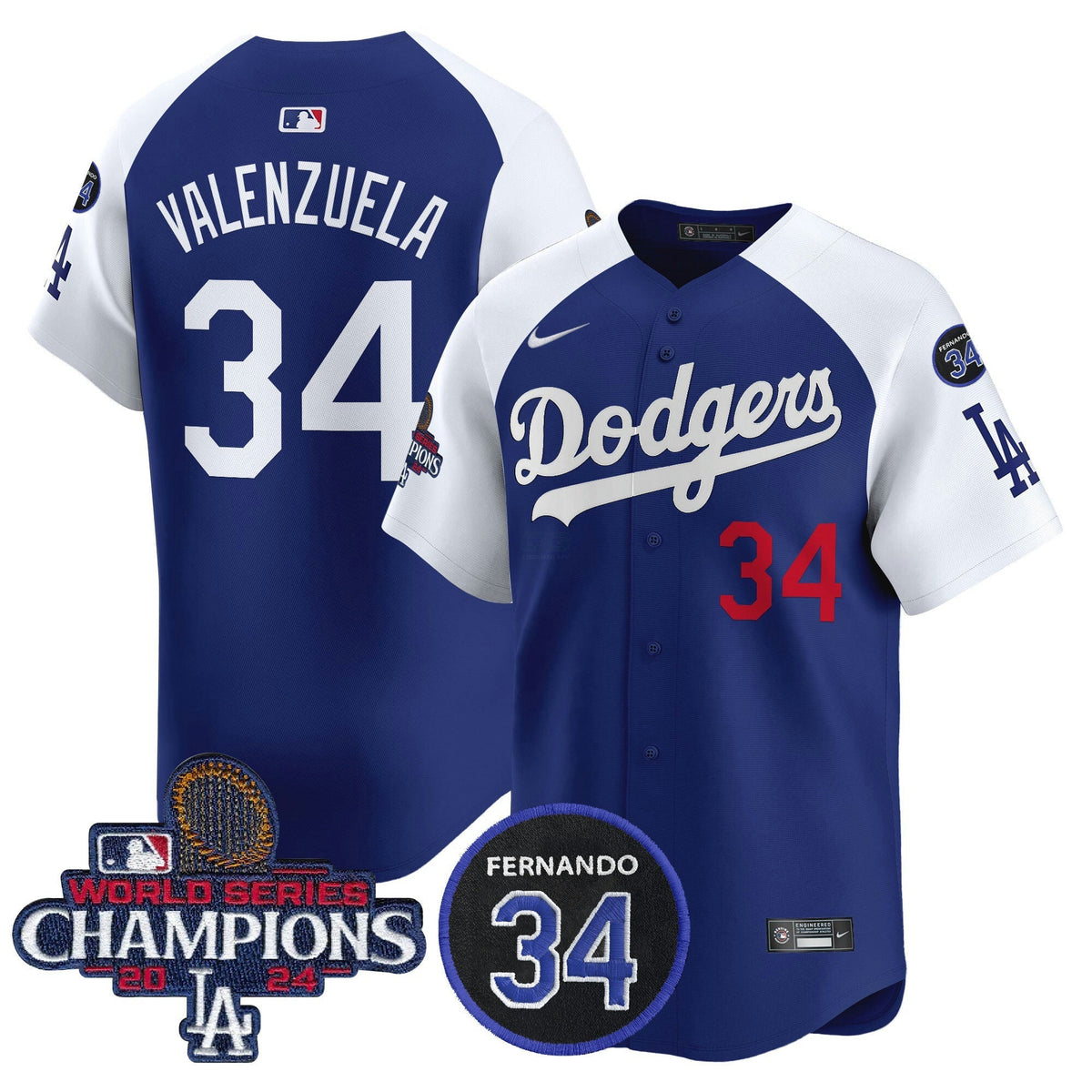 MLB Men’s 2024 World Series Champions Patch Vapor Premier Limited Jersey V2