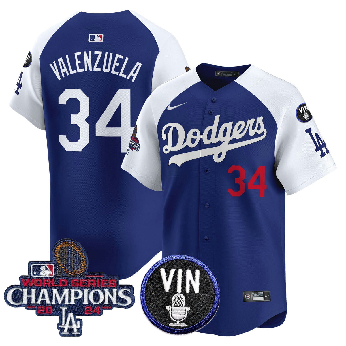 MLB Men’s 2024 World Series Champions Patch Vapor Premier Limited Jersey V3
