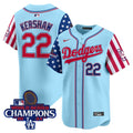 MLB Los Angeles Dodgers Men’s 2025 Independence Day Vapor Premier Limited Jersey