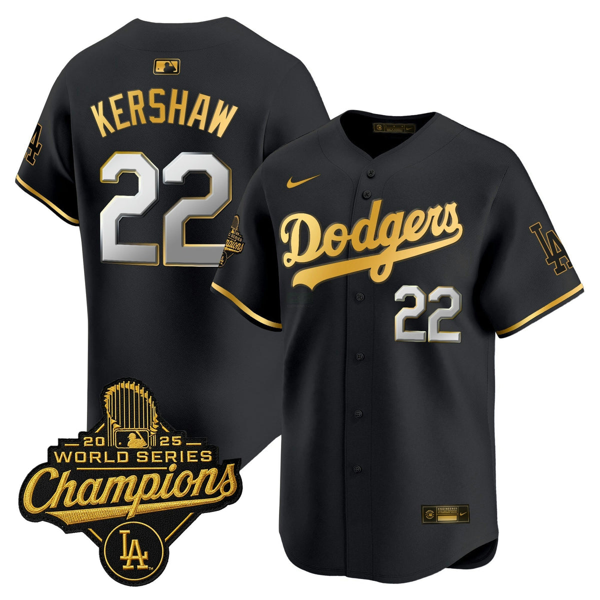 MLB Men’s 2025 World Series Champions Patch Gold Trim Vapor Premier Limited Jersey