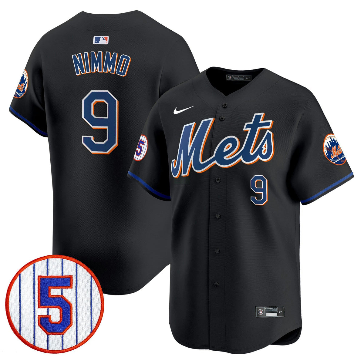 MLB Men’s #5 David Wright Number Retirement Patch Vapor Premier Limited Jersey