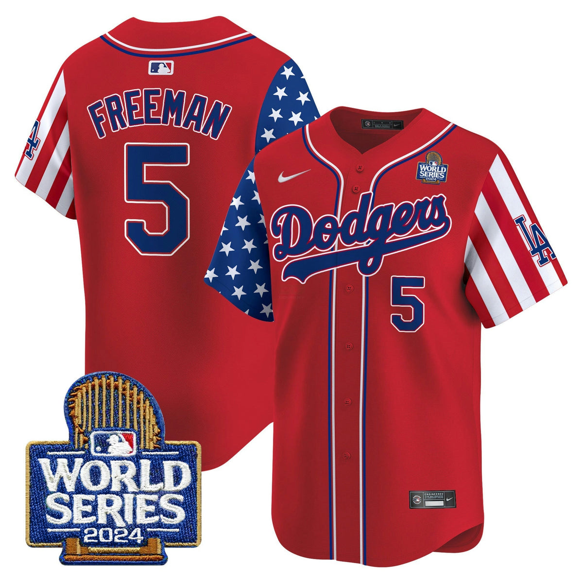 MLB Los Angeles Dodgers Men’s American Style 2024 World Series Vapor Premier Limited Jersey V2