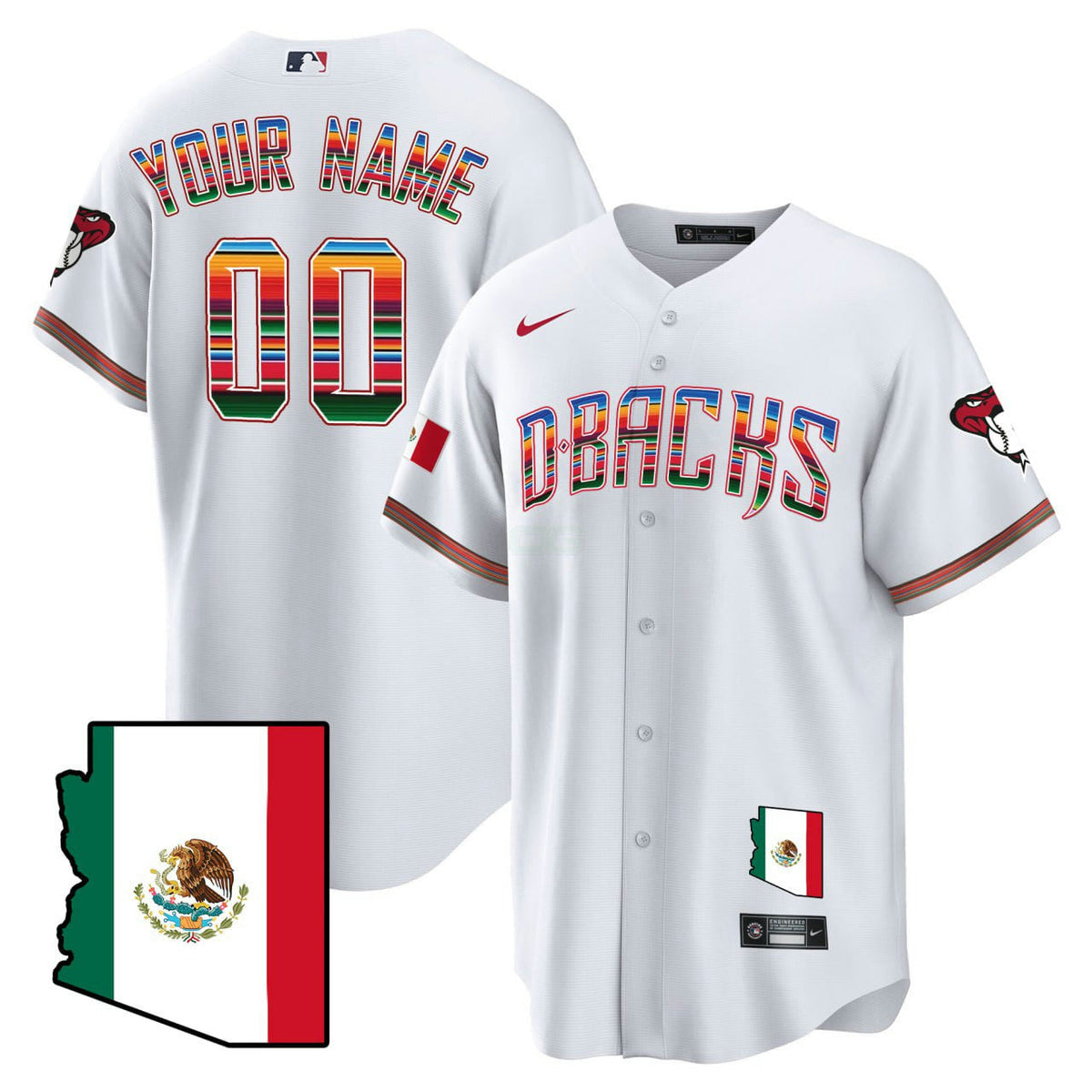 MLB Men’s Arizona Hispanic Heritage Jersey - White