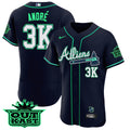 MLB Men’s Atlanta Atliens Flex Base Jersey – Galaxy Version – Stitched