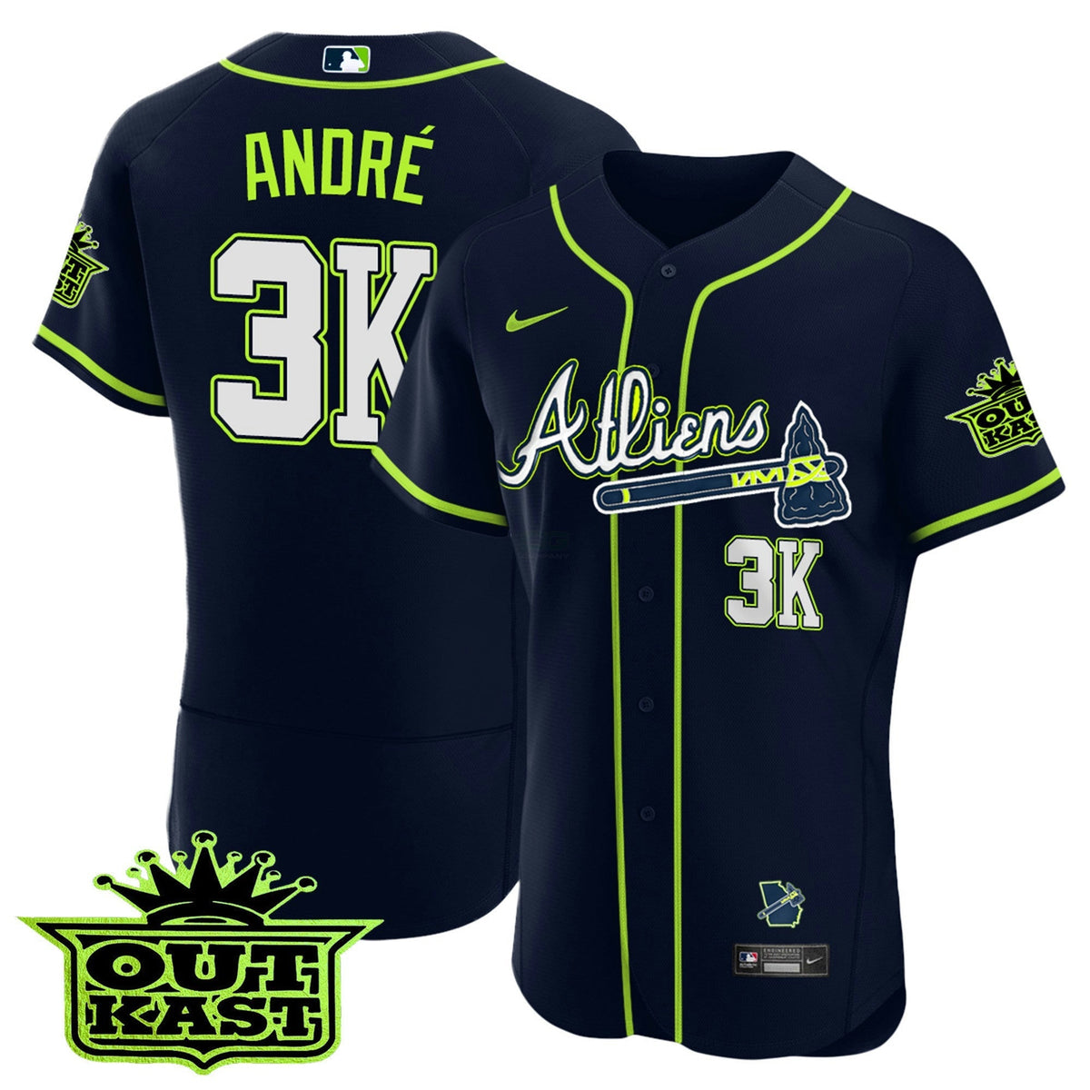 MLB Men’s Atlanta Atliens Flex Base Jersey V4