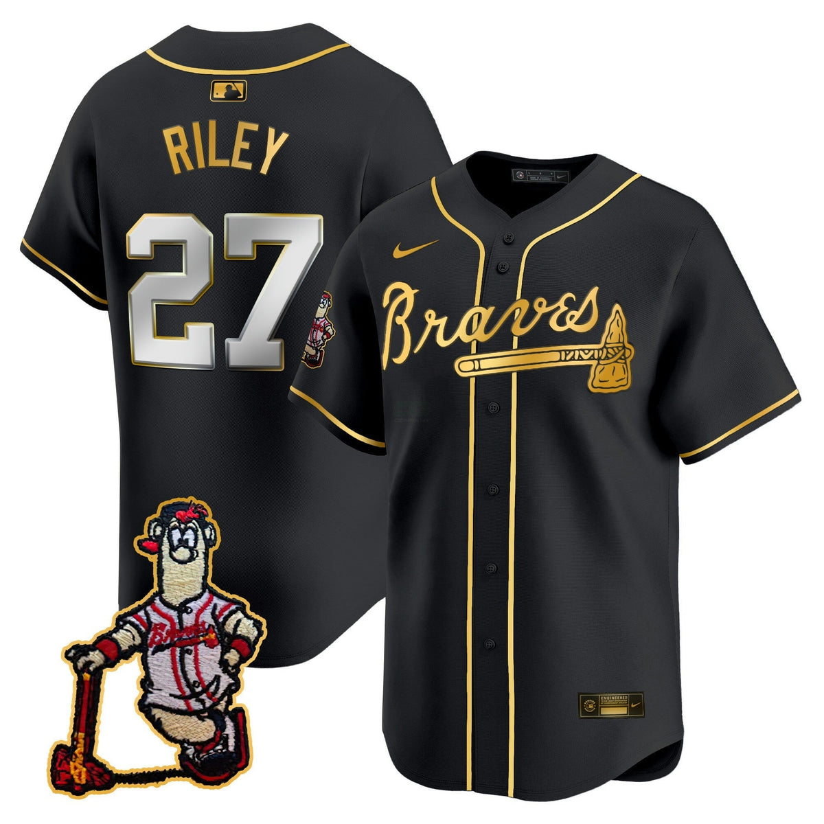 MLB Men’s Atlanta Blooper Patch Vapor Premier Limited Jersey
