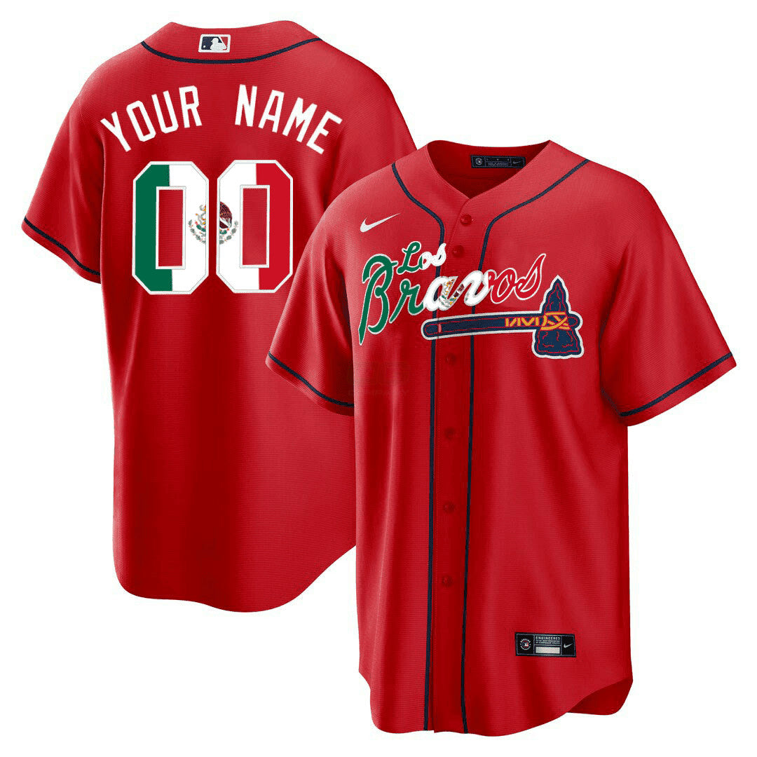 MLB Men’s Atlanta Los Bravos Special Mexico Edition Jersey - Custom
