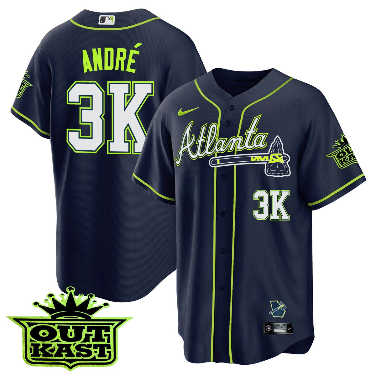 MLB Men’s Atlanta Outkast Cool Base Jersey V3