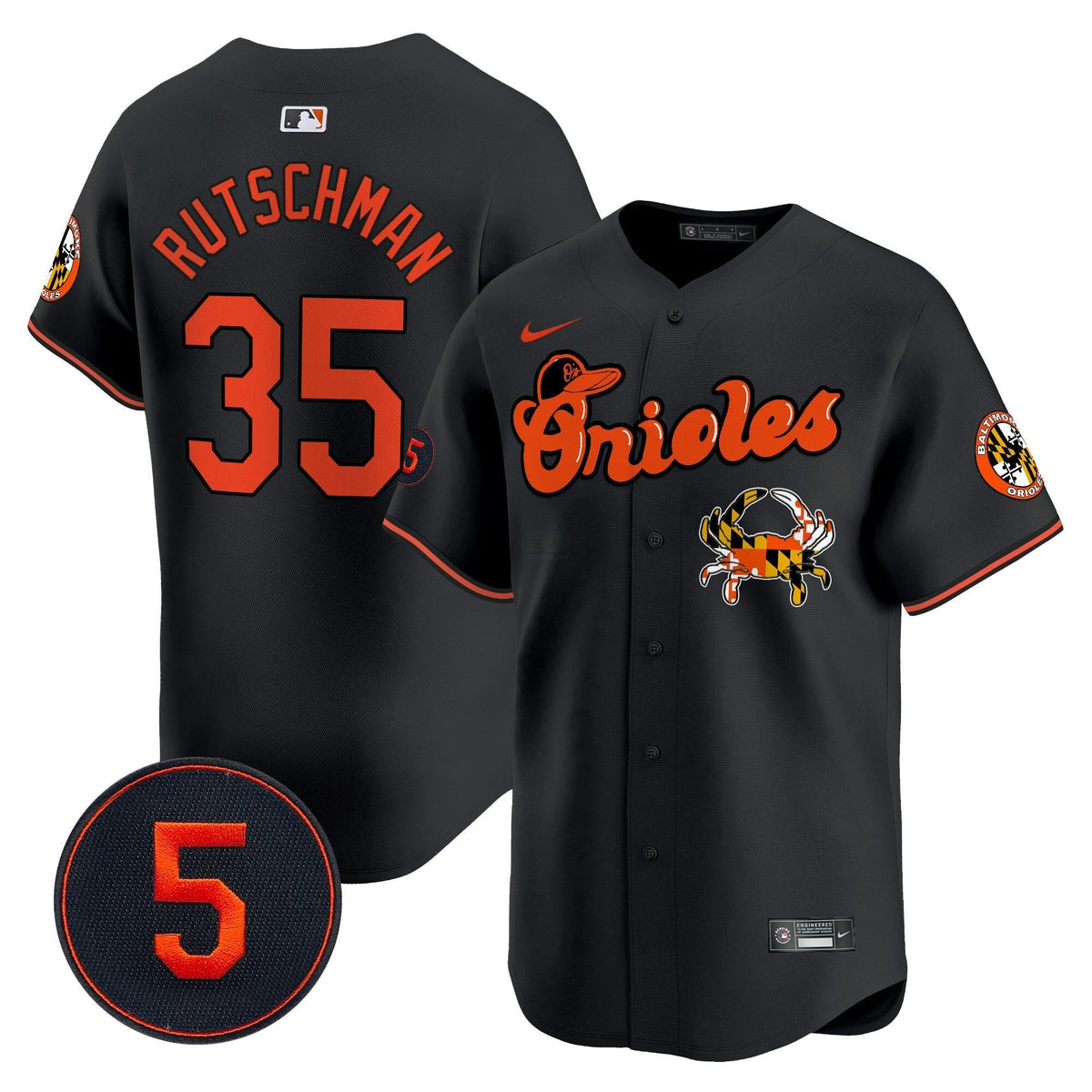 MLB Men’s Baltimore Robinson Patch Vapor Premier Limited Jersey V6