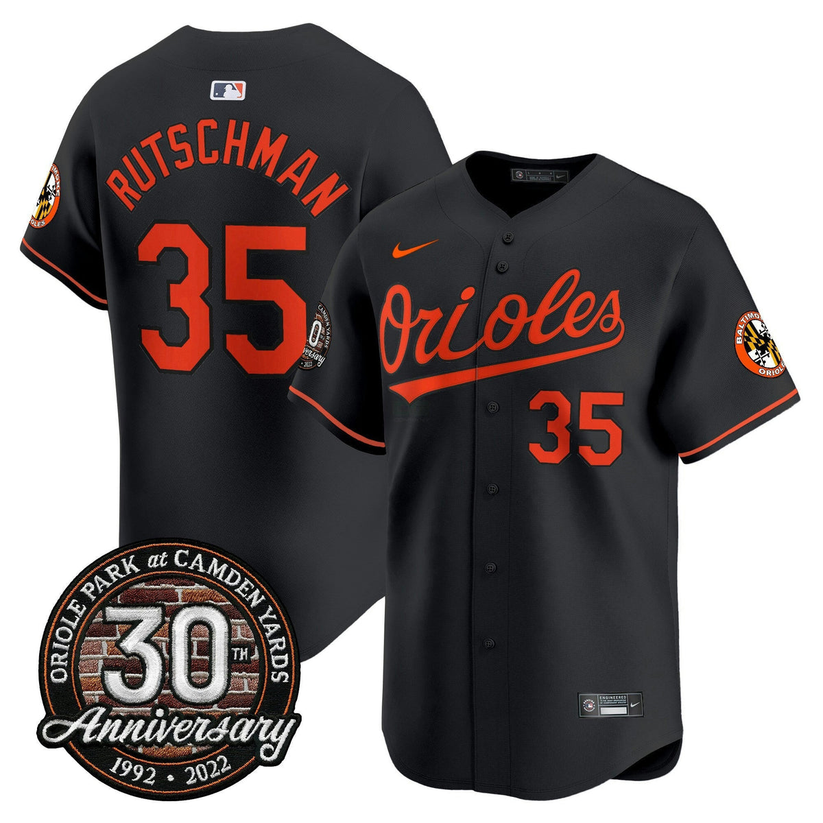 MLB Men’s Camden Yards 30th Anniversary Patch Vapor Premier Limited Jersey