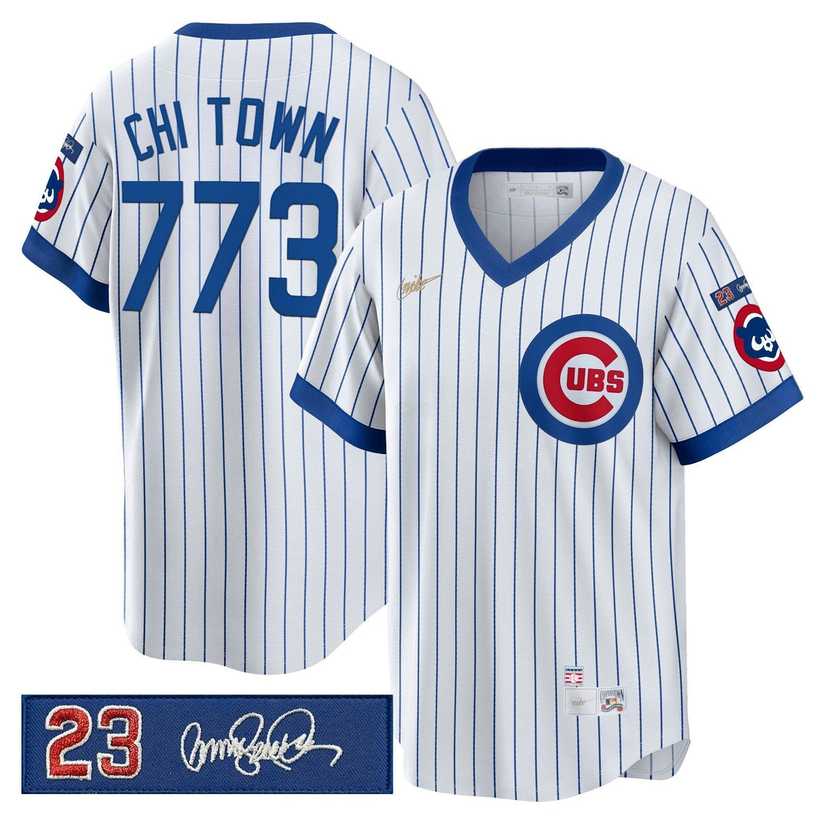 MLB Men’s Chicago ‘Ryne Sandberg Tribute Patch’ Cooperstown Jersey