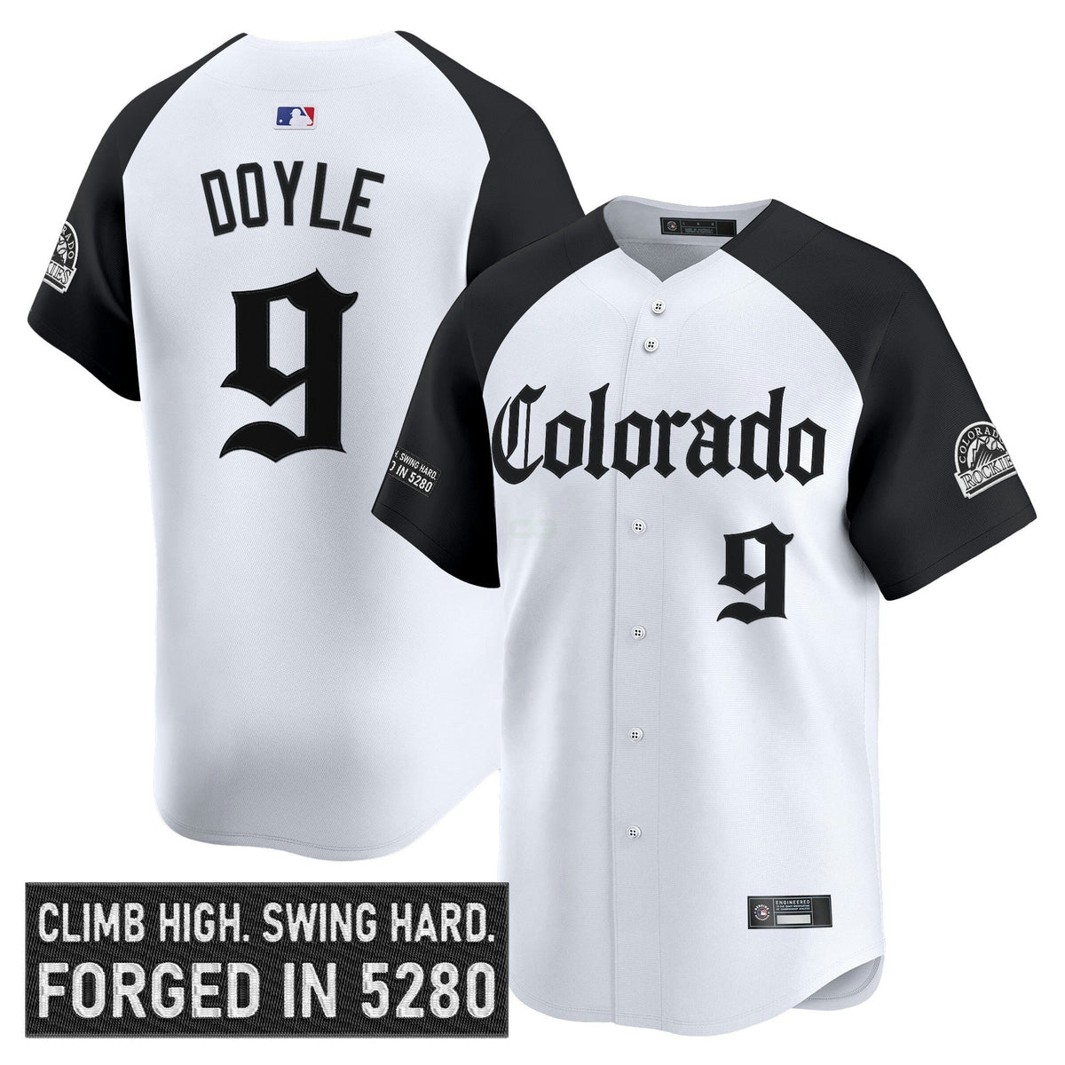 MLB Men’s Colorado ‘Gothic Mile High Shadows Edition’ Vapor Premier Limited Jersey