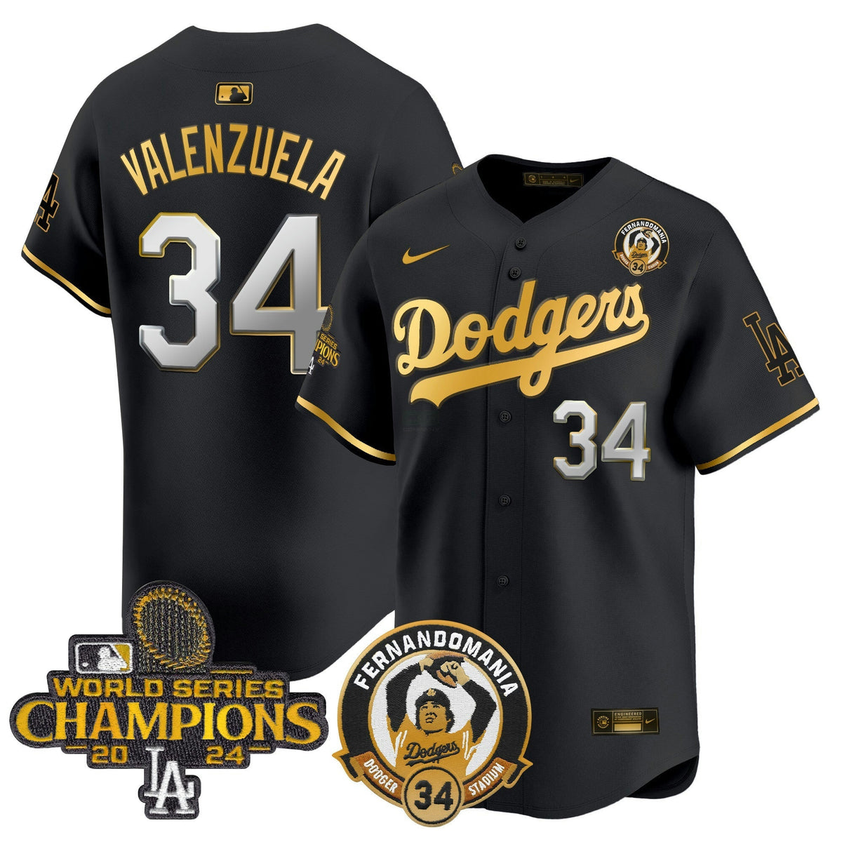 MLB Men’s Fernando & 2024 World Series Champions Patch Vapor Premier Limited Jersey