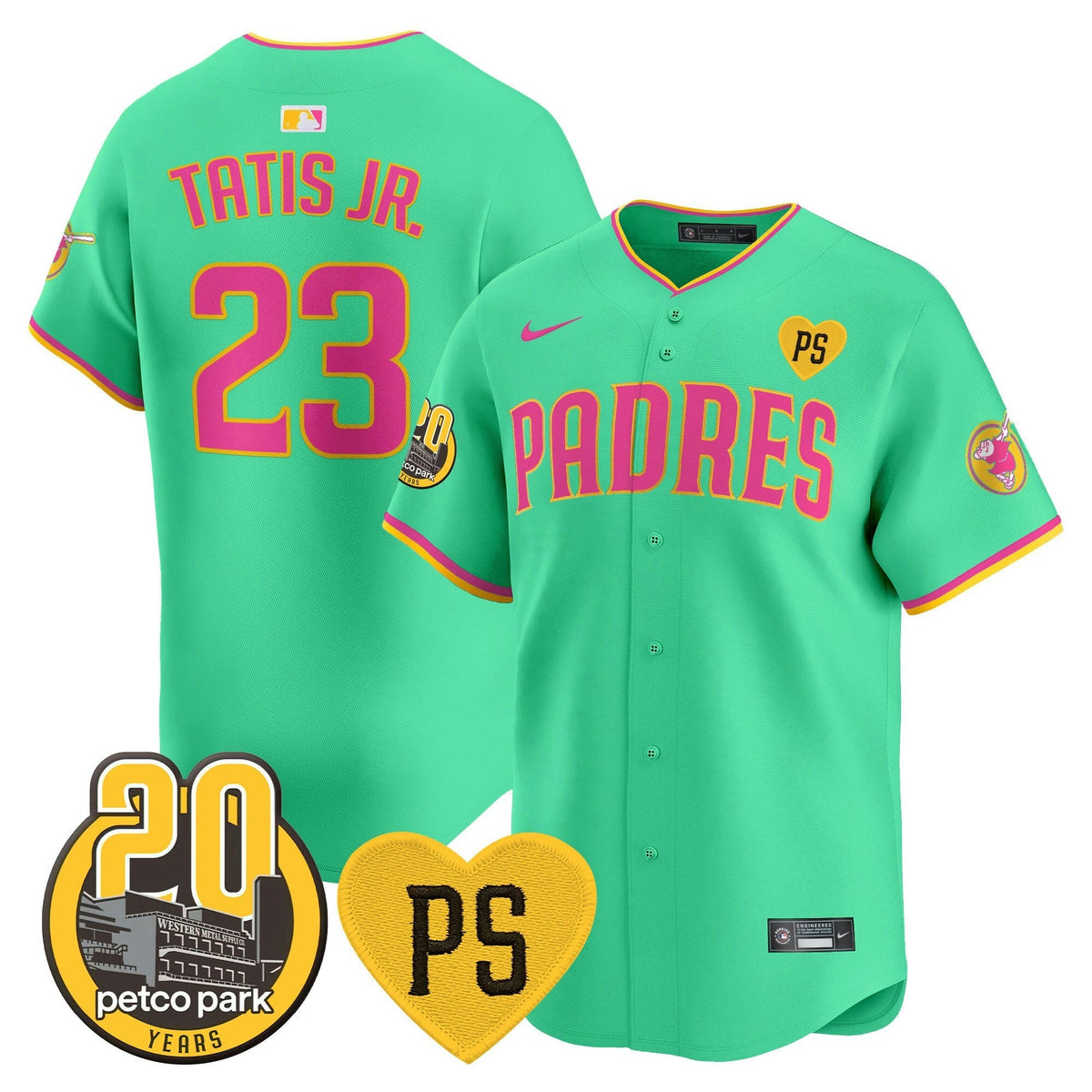 MLB Men’s “For Peter” & Petco Park 20th Patch Vapor Premier Limited Jersey V2