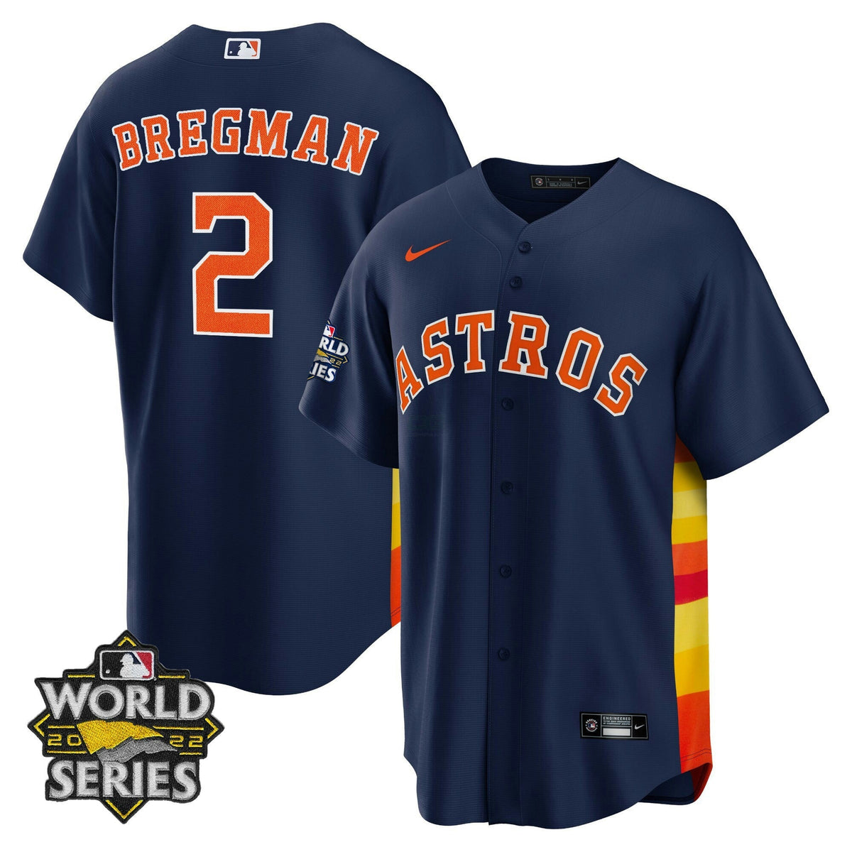 MLB Men’s Houston Alternate Navy Blue 2022 World Series Player Jersey