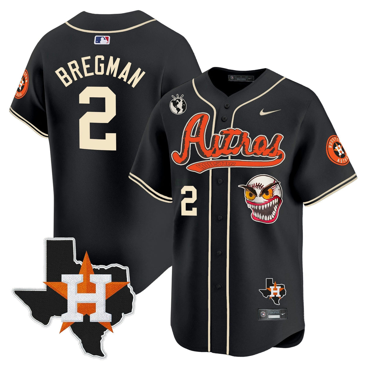 MLB Men’s Houston Cactus Jack Style Vapor Premier Limited Jersey V2 – Stitched