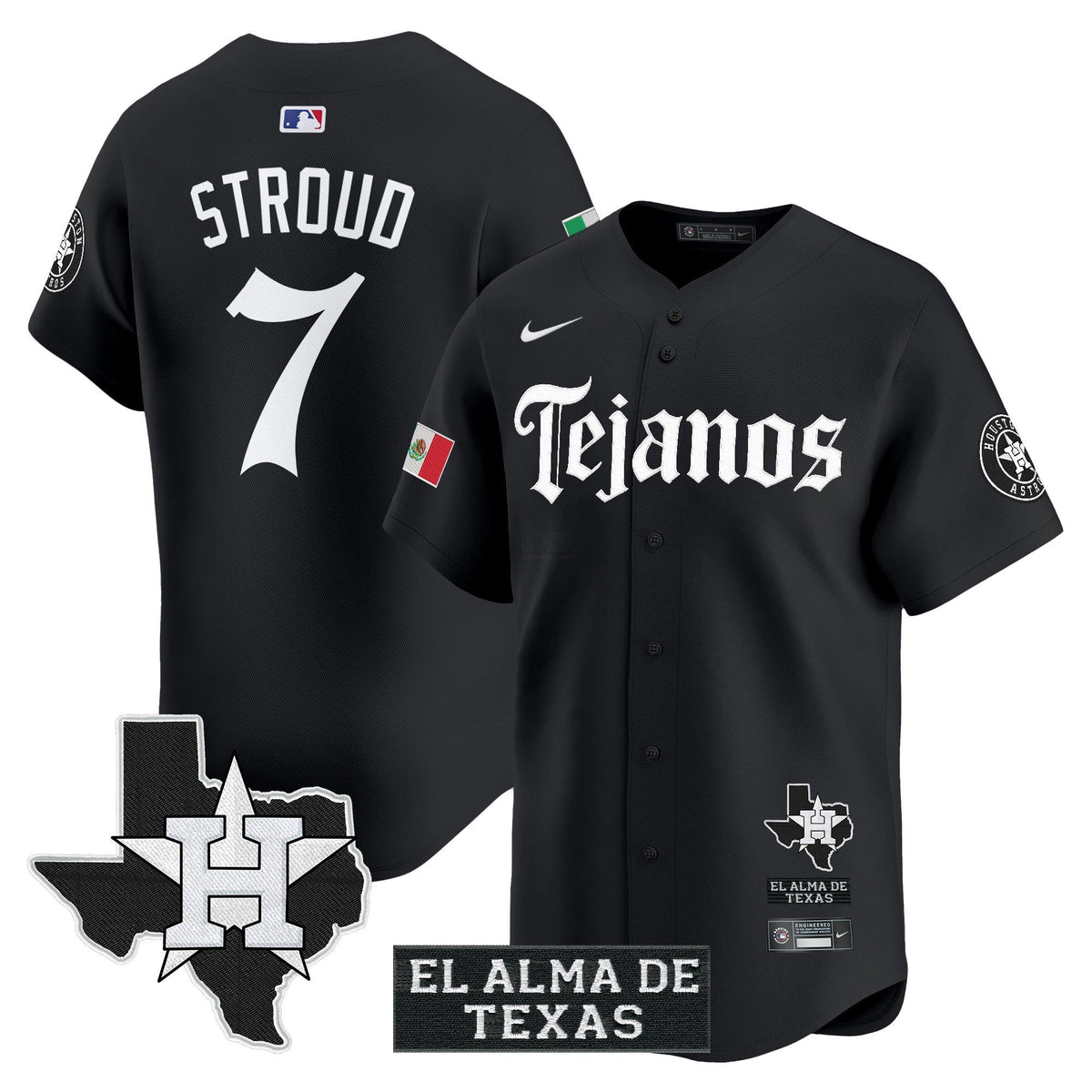 MLB Men’s Houston Mexico Tejano Barrio Style Vapor Premier Limited Jersey