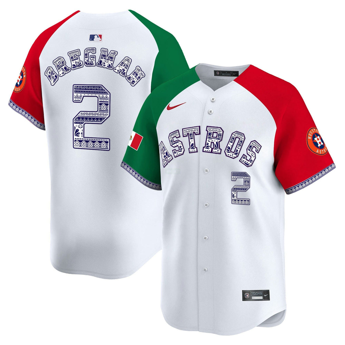 MLB Men’s Houston Mexico Vapor Premier Limited Jersey V2
