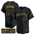 MLB Men’s Kansas City ‘Gothic Crown Edition’ Gold Vapor Premier Limited Jersey