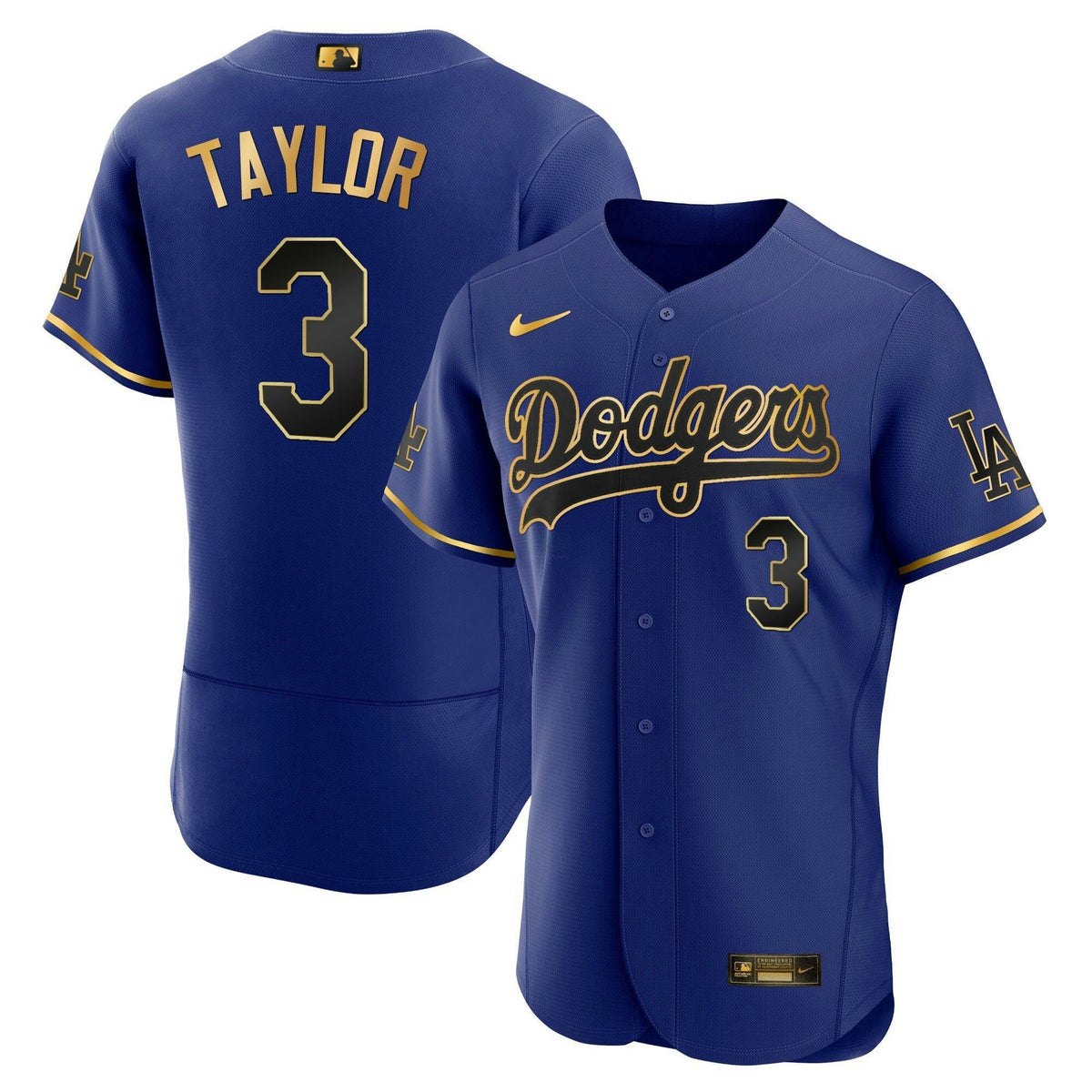MLB Los Angeles Dodgers Men’s Los Angeles Flex Base Gold Jersey