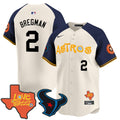 MLB Men’s Love Street & Texans Patch Vapor Premier Limited Jersey