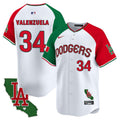 MLB Los Angeles Dodgers Men’s Mexico California Patch Vapor Premier Limited Jersey V3