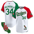 MLB Los Angeles Dodgers Men’s Mexico California Patch Vapor Premier Limited Jersey V4