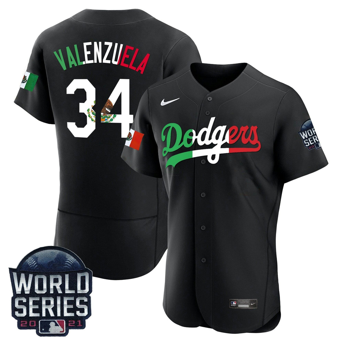 MLB Men’s Mexico World Series Patch Flex Base Jersey