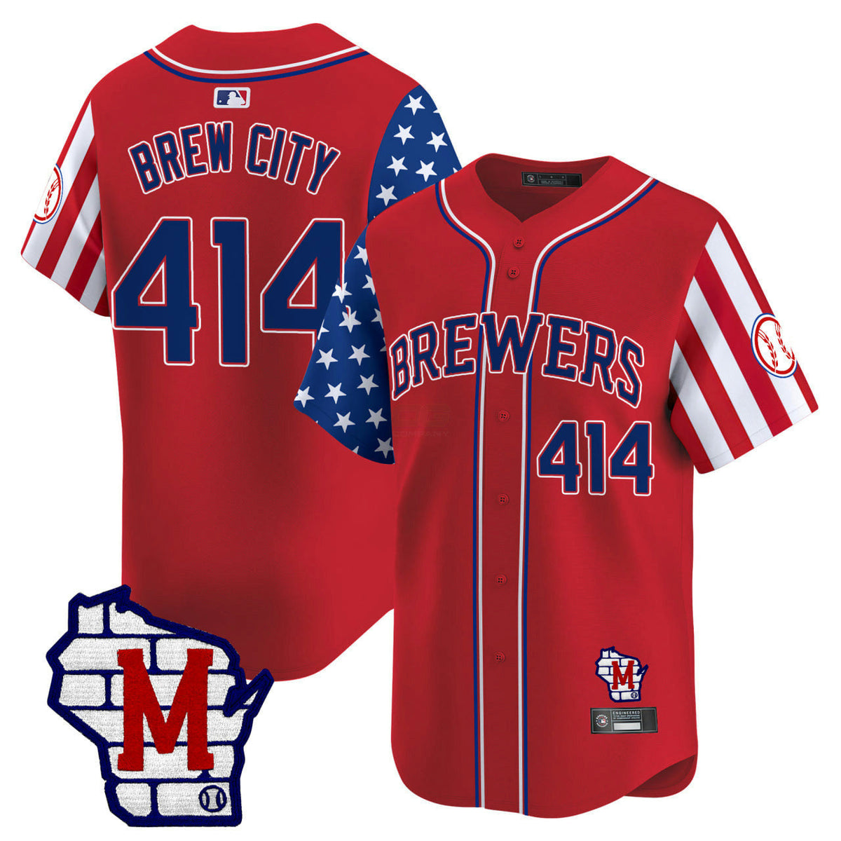 MLB Men’s Milwaukee 2025 Independence Day Vapor Premier Limited Jersey