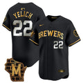 MLB Men’s Milwaukee Home Patch Vapor Premier Limited Jersey