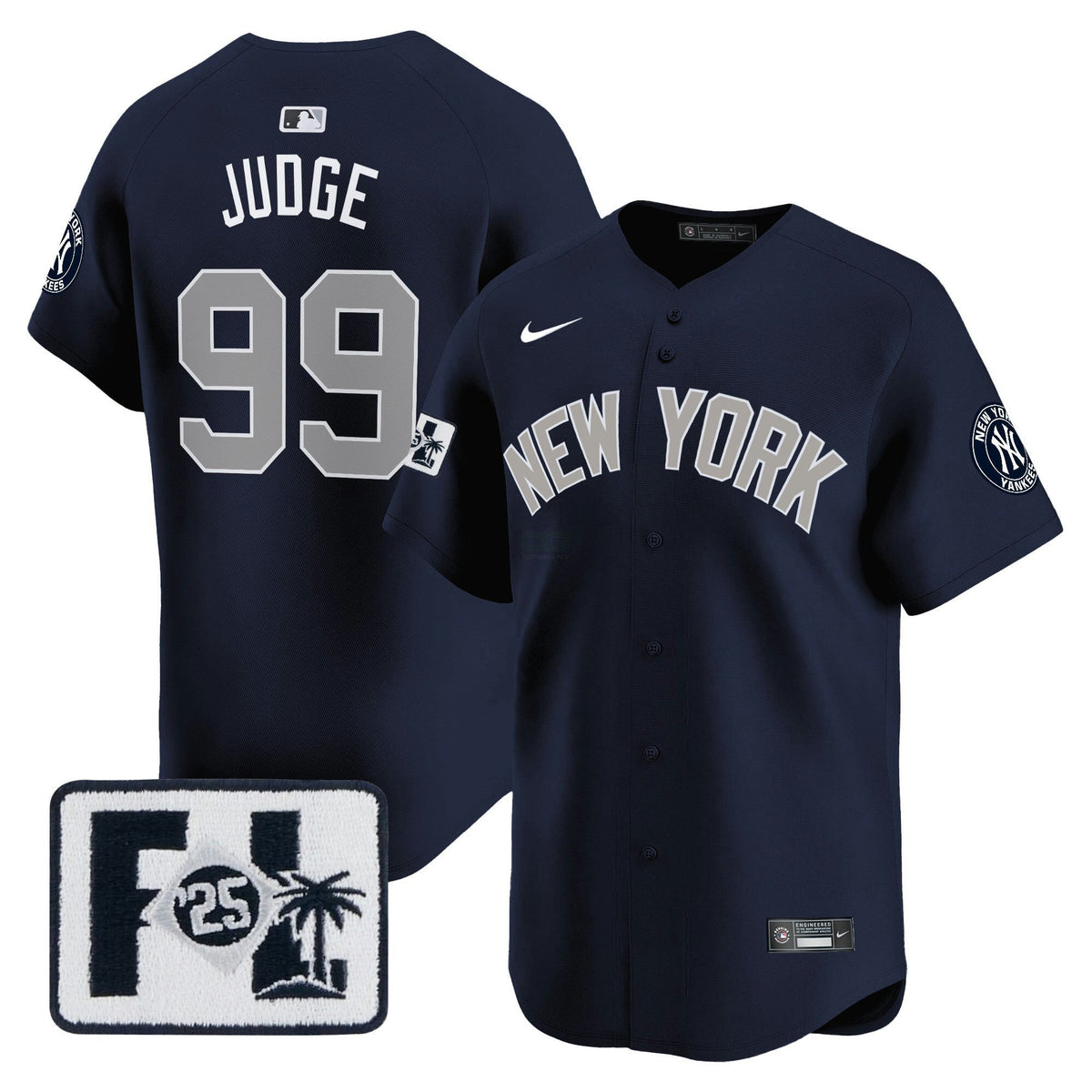 MLB New York Yankees Men’s New York 2025 Spring Training Patch Vapor Premier Limited Jersey