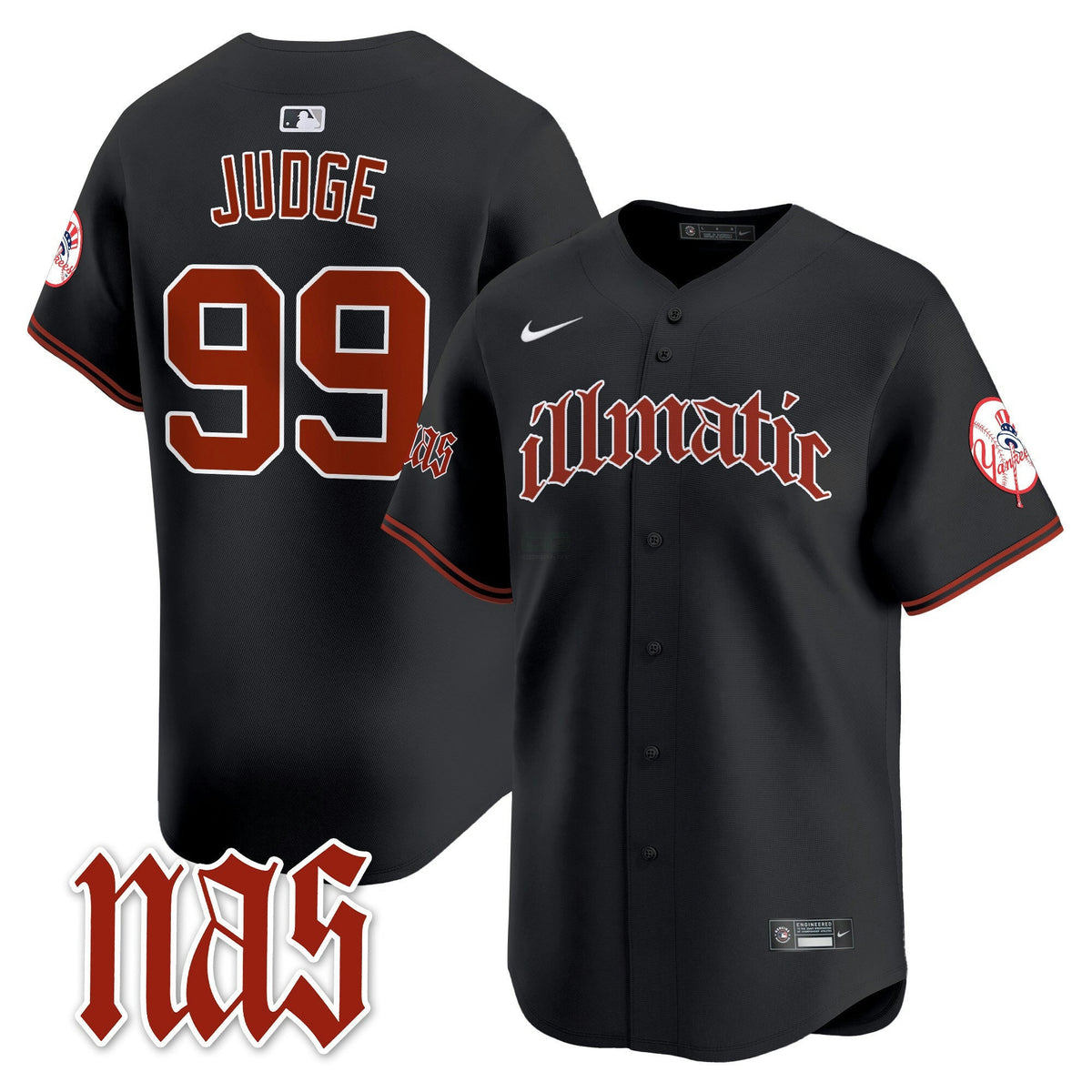 MLB Men’s New York Nas Illmatic Vapor Premier Limited Jersey