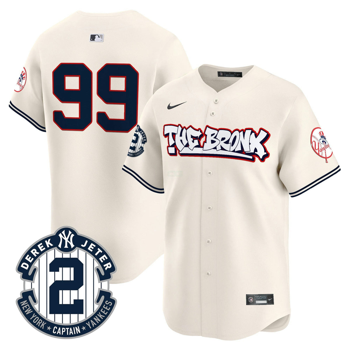 MLB Men’s New York The Bronx Graffiti Vapor Premier Limited Jersey V8