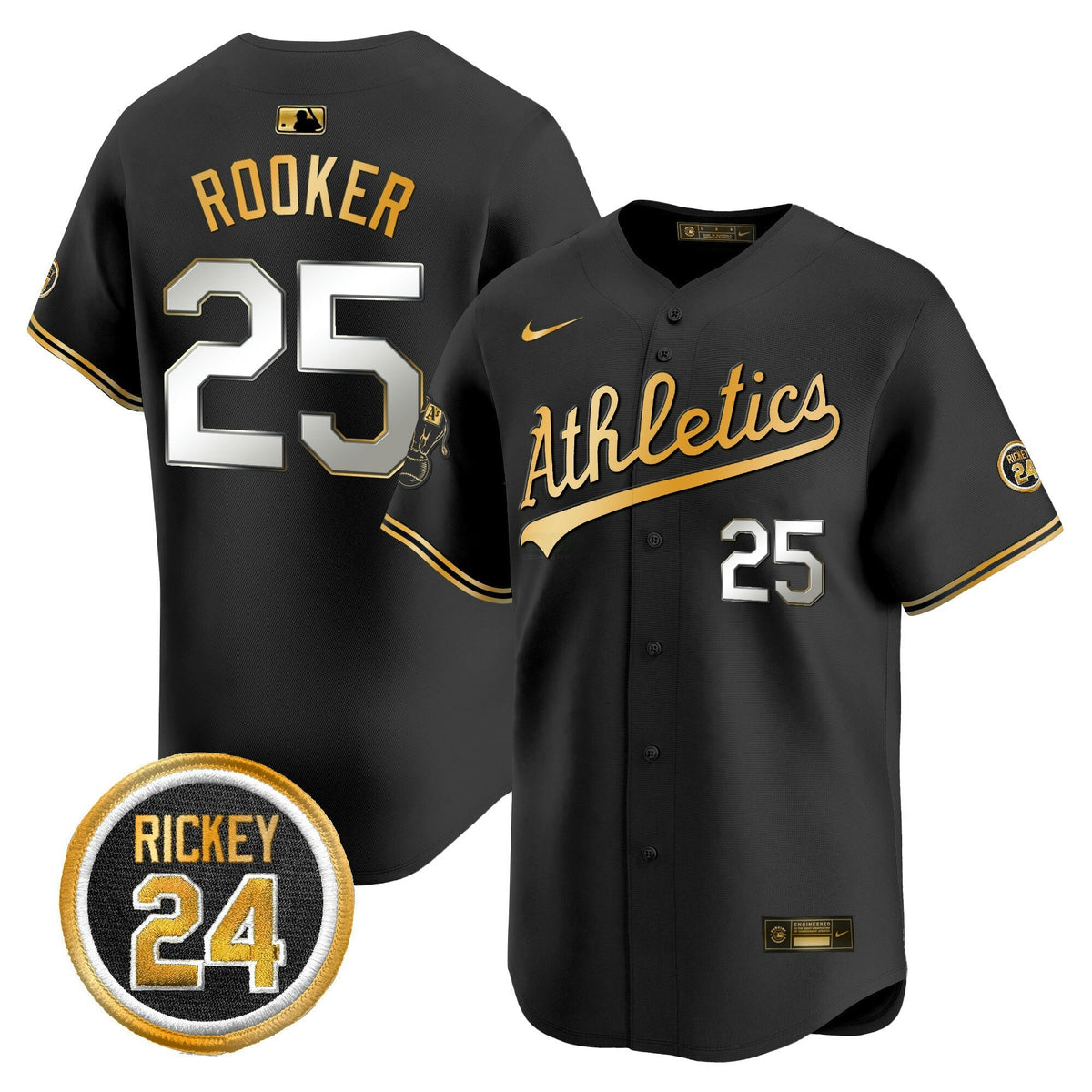 MLB Men’s Oakland Rickey Henderson Patch Vapor Premier Limited Jersey