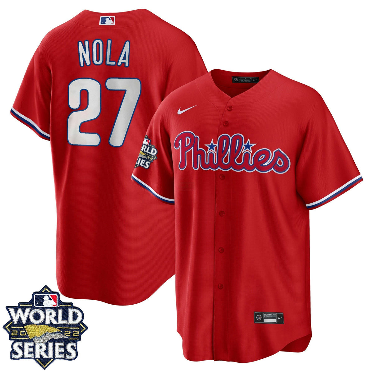 MLB Men’s Philadelphia 2022 World Series Red Alternate Player Jersey