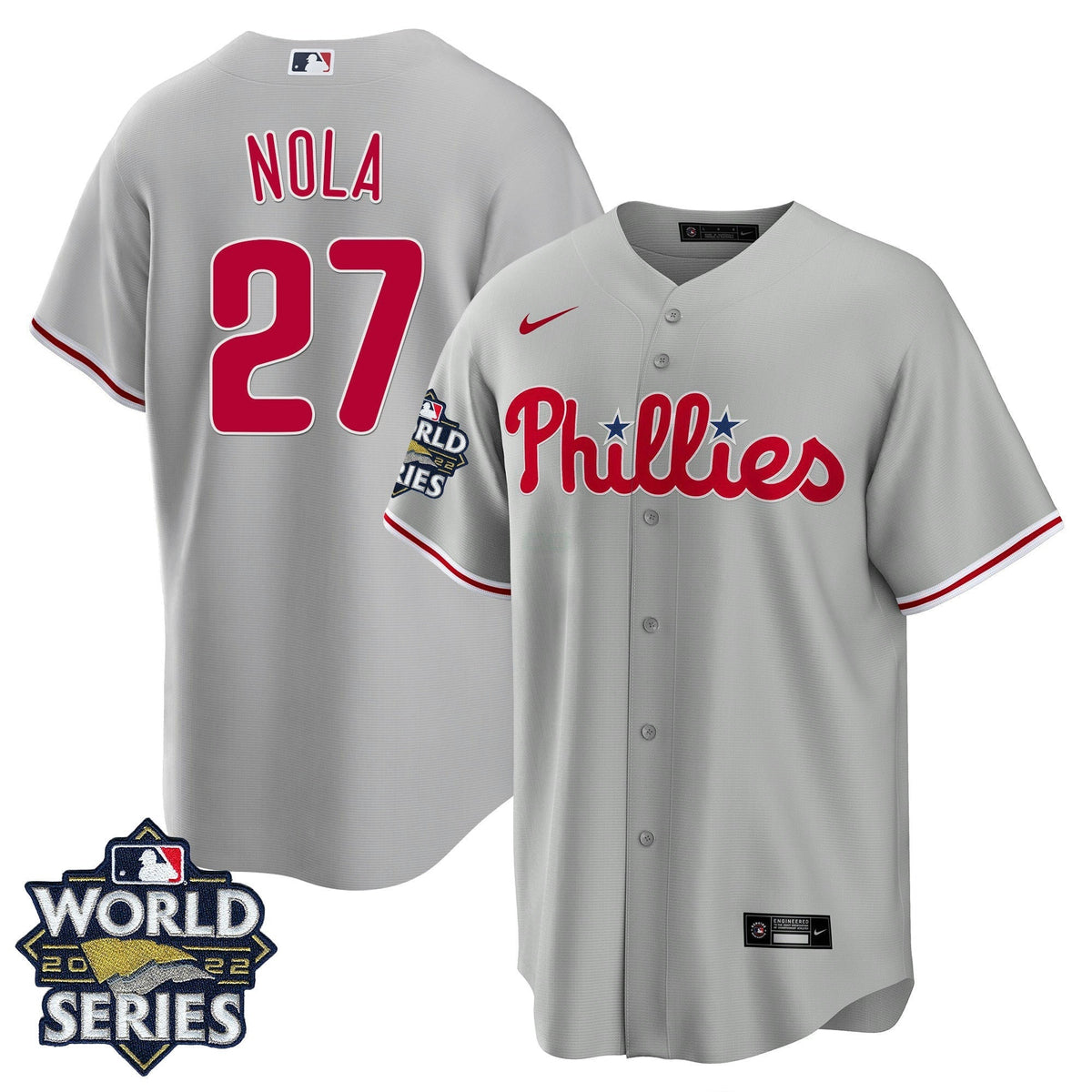 MLB Men’s Philadelphia Gray Road 2022 World Series Jersey