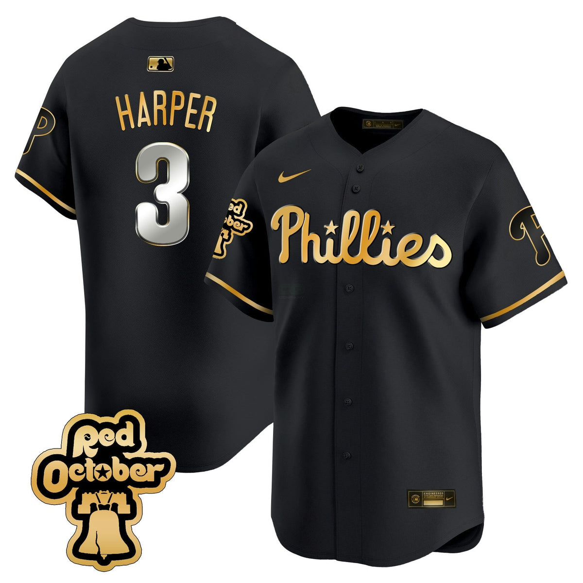 MLB Men’s Red Octorber Patch Vapor Premier Limited Jersey