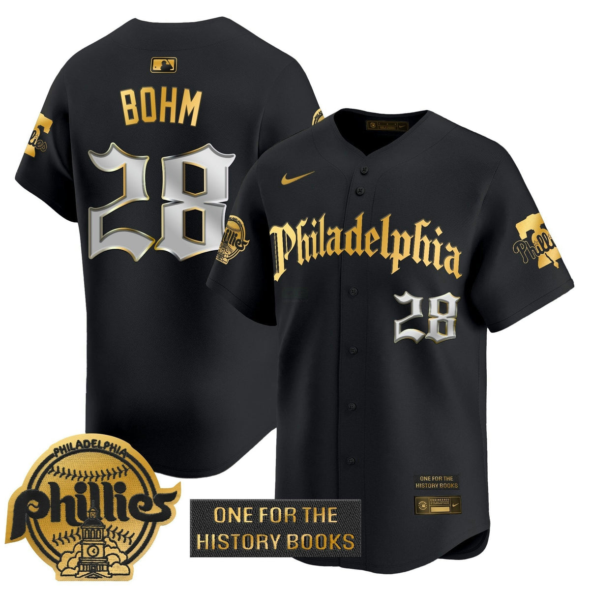 MLB Men’s ‘Retro Newspaper Edition’ Gold Vapor Premier Limited Jersey