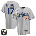 MLB Men’s Shohei Ohtani Los Angeles Vin Scully Patch Jersey