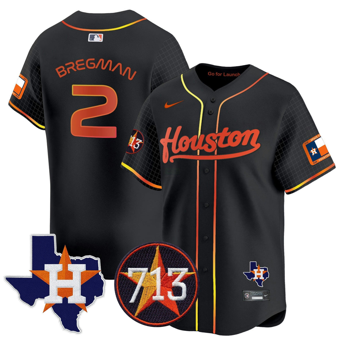 MLB Men’s Space City 713 Patch Vapor Premier Limited Jersey