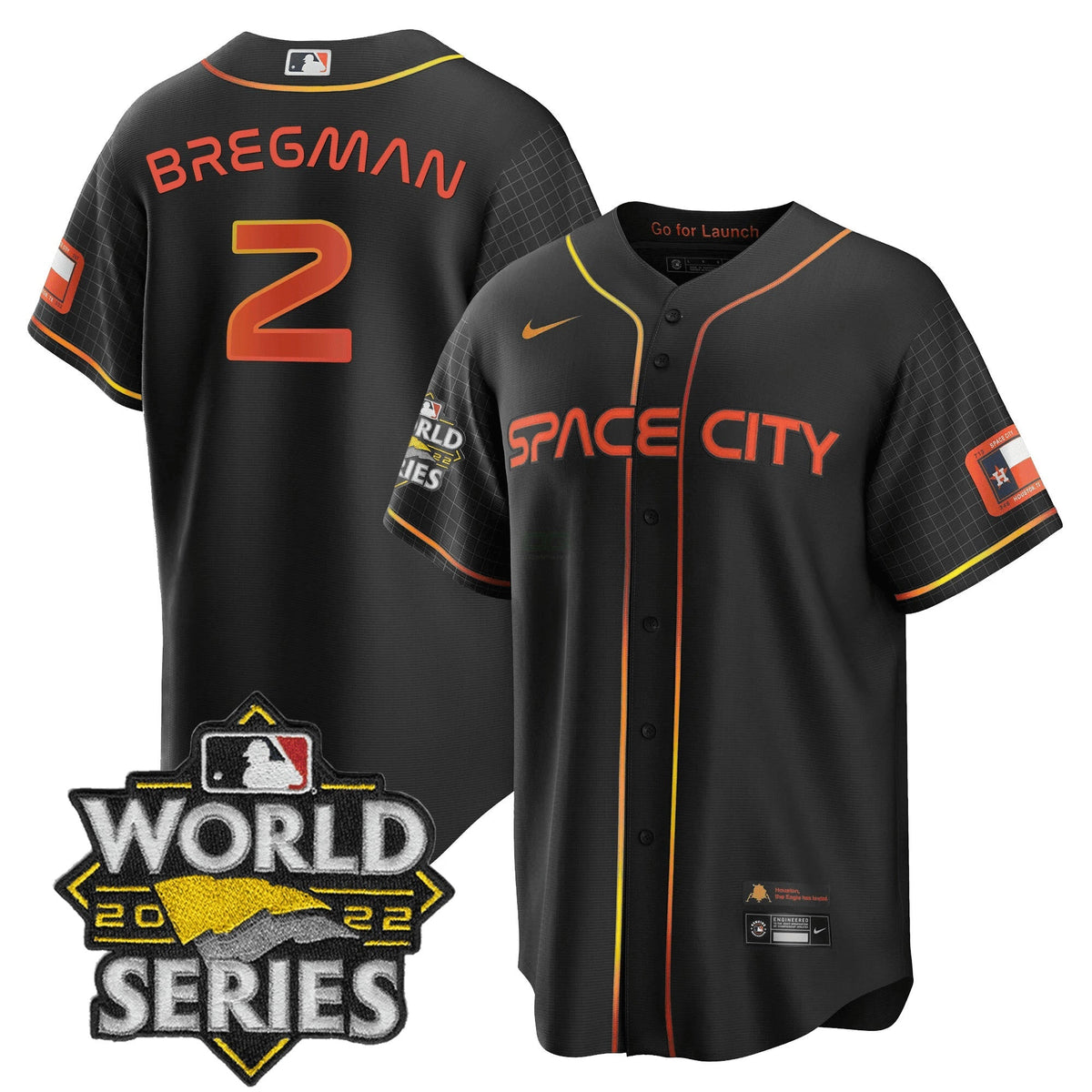 MLB Men’s Space City Black & White Jersey