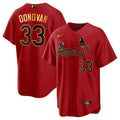 MLB Men’s St. Louis Cool Base Gold Trim Jersey