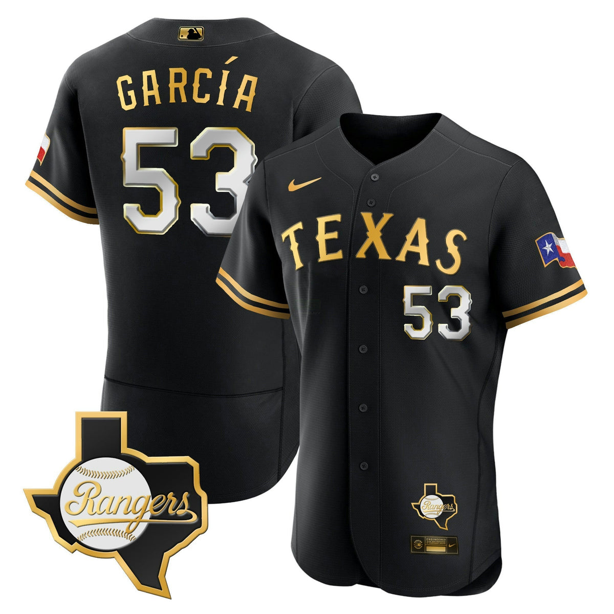 MLB Men’s Texas 2023 Flex Base Jersey – Texas Patch